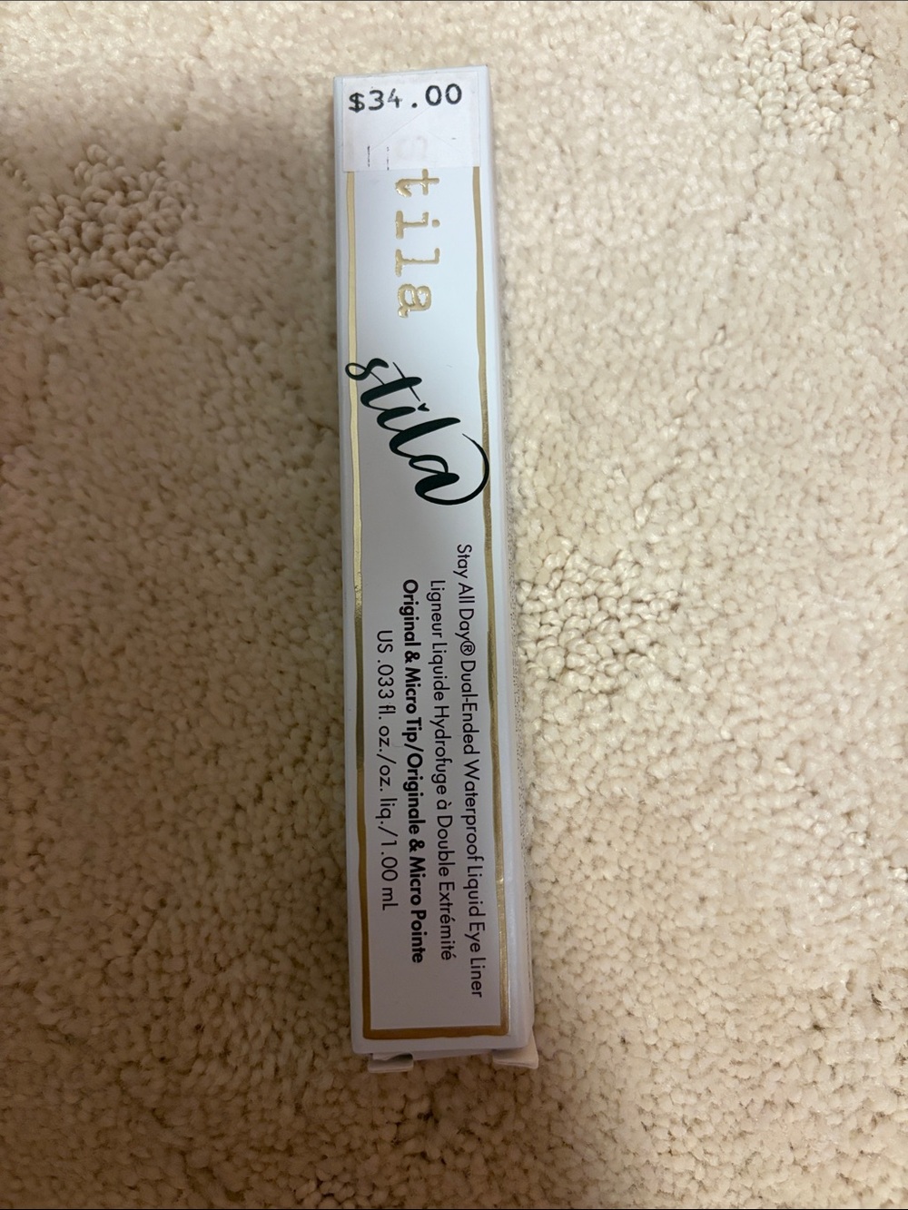 Stila Dual-Ended Waterproof Liquid Eyeliner — Intense Black